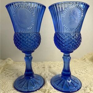 Avon Blue Goblet Set